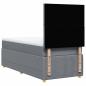 Preview: Boxspringbett mit Matratze Hellgrau 80x200 cm Stoff
