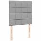 Preview: Boxspringbett mit Matratze Hellgrau 80x200 cm Stoff