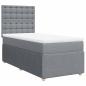 Preview: Boxspringbett mit Matratze Hellgrau 80x200 cm Stoff