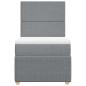 Preview: Boxspringbett mit Matratze Hellgrau 90x200 cm Stoff