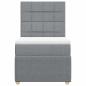 Preview: Boxspringbett mit Matratze Hellgrau 90x200 cm Stoff