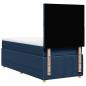 Preview: Boxspringbett mit Matratze Blau 90x200 cm Stoff