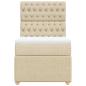 Preview: Boxspringbett mit Matratze Creme 90x200 cm Stoff