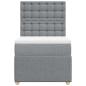 Preview: Boxspringbett mit Matratze Hellgrau 90x200 cm Stoff