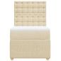 Preview: Boxspringbett mit Matratze Creme 90x200 cm Stoff