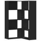 Preview: Eck-Bücherregal 4 Etagen Schwarz 85x85x140 cm Holzwerkstoff