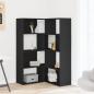 Preview: Eck-Bücherregal 4 Etagen Schwarz 85x85x140 cm Holzwerkstoff