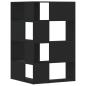 Preview: Eck-Bücherregal 4 Etagen Schwarz 85x85x140 cm Holzwerkstoff