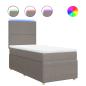 Preview: Boxspringbett mit Matratze Taupe 100x200 cm Stoff