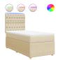 Preview: Boxspringbett mit Matratze Creme 100x200 cm Stoff