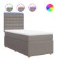 Preview: Boxspringbett mit Matratze Taupe 100x200 cm Stoff