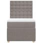 Preview: Boxspringbett mit Matratze Taupe 100x200 cm Stoff