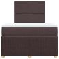 Preview: Boxspringbett mit Matratze Dunkelbraun 120x190 cm Stoff