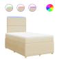 Preview: Boxspringbett mit Matratze Creme 120x190 cm Stoff