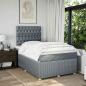 Preview: Boxspringbett mit Matratze Hellgrau 120x190 cm Stoff