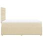 Preview: Boxspringbett mit Matratze Creme 120x190 cm Stoff