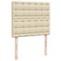 Preview: Boxspringbett mit Matratze Creme 120x190 cm Stoff