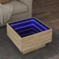 Preview: ARDEBO.de - LED-Couchtisch Sonoma Eiche 50x50x30 cm Holzwerkstoff
