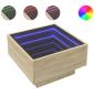 Preview: LED-Couchtisch Sonoma Eiche 50x50x30 cm Holzwerkstoff
