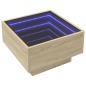 Preview: LED-Couchtisch Sonoma Eiche 50x50x30 cm Holzwerkstoff
