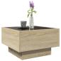 Preview: LED-Couchtisch Sonoma Eiche 50x50x30 cm Holzwerkstoff