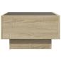 Preview: LED-Couchtisch Sonoma Eiche 50x50x30 cm Holzwerkstoff