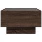 Preview: LED-Couchtisch Braun Eichen-Optik 50x50x30 cm Holzwerkstoff