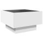 Preview: LED-Couchtisch Weiß 50x50x30 cm Holzwerkstoff