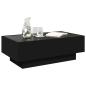 Preview: LED-Couchtisch Schwarz 90x50x30 cm Holzwerkstoff