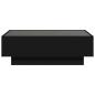 Preview: LED-Couchtisch Schwarz 90x50x30 cm Holzwerkstoff