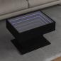 Preview: ARDEBO.de - LED-Couchtisch Schwarz 70x50x45 cm Holzwerkstoff