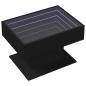Preview: LED-Couchtisch Schwarz 70x50x45 cm Holzwerkstoff