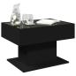 Preview: LED-Couchtisch Schwarz 70x50x45 cm Holzwerkstoff