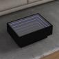 Preview: ARDEBO.de - LED-Couchtisch Schwarz 70x50x30 cm Holzwerkstoff