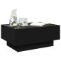 Preview: LED-Couchtisch Schwarz 70x50x30 cm Holzwerkstoff