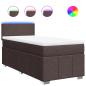 Preview: Boxspringbett mit Matratze Dunkelbraun 80x200 cm Stoff