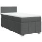 Preview: Boxspringbett mit Matratze Dunkelgrau 90x190 cm Stoff
