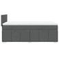 Preview: Boxspringbett mit Matratze Dunkelgrau 90x190 cm Stoff