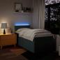 Preview: Boxspringbett mit Matratze Blau 90x190 cm Stoff