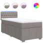 Preview: Boxspringbett mit Matratze Taupe 90x190 cm Stoff