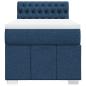 Preview: Boxspringbett mit Matratze Blau 90x190 cm Stoff