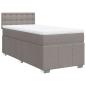 Preview: ARDEBO.de - Boxspringbett mit Matratze Taupe 90x190 cm Stoff