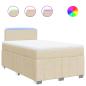 Preview: Boxspringbett mit Matratze Creme 120x200 cm Stoff