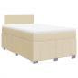 Preview: Boxspringbett mit Matratze Creme 120x200 cm Stoff