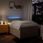 Preview: Boxspringbett mit Matratze Creme 120x200 cm Stoff