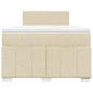 Preview: Boxspringbett mit Matratze Creme 120x200 cm Stoff
