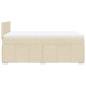 Preview: Boxspringbett mit Matratze Creme 120x200 cm Stoff