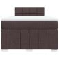Preview: Boxspringbett mit Matratze Dunkelbraun 120x200 cm Stoff