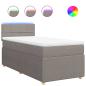 Preview: Boxspringbett mit Matratze Taupe 90x200 cm Stoff