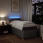 Preview: Boxspringbett mit Matratze Taupe 90x200 cm Stoff